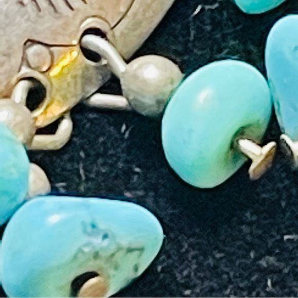 Vintage Relios Carolyn Pollack Earrings Southwestern Sterling Turquoise … - Picture 6 of 10